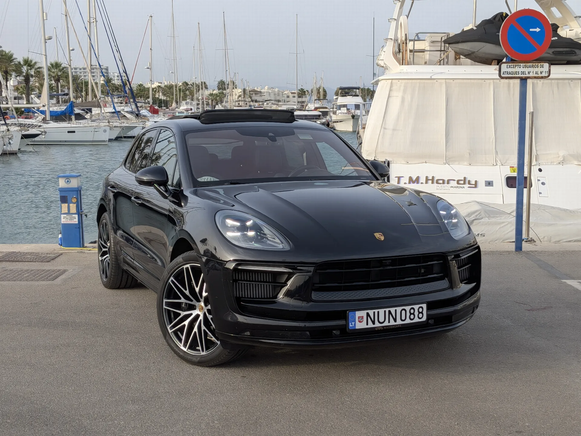 Porsche Macan at the marina